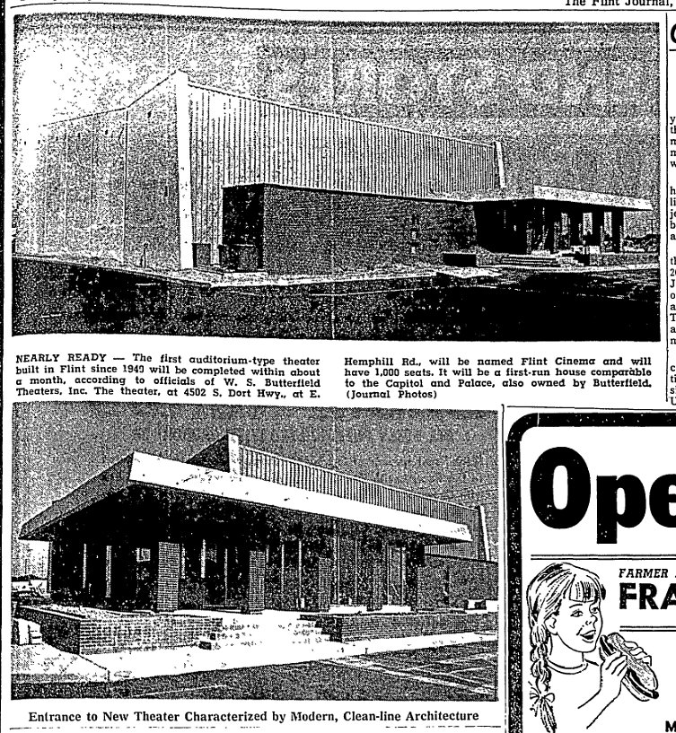 Flint Cinema - 1967 Article On Theater